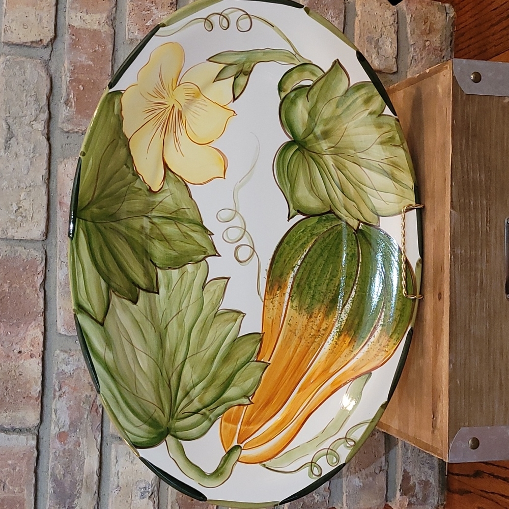 Hand Painted in Portugal "Squash" Platter